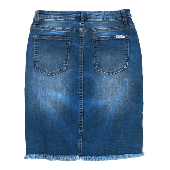 Machine Denim Skirt Glitter Size Large Pink White distressed Mini with pockets - Picture 2 of 12